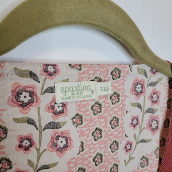 Spartina Joni Tie Front Top XXL Pink Floral - Picture 9 of 9